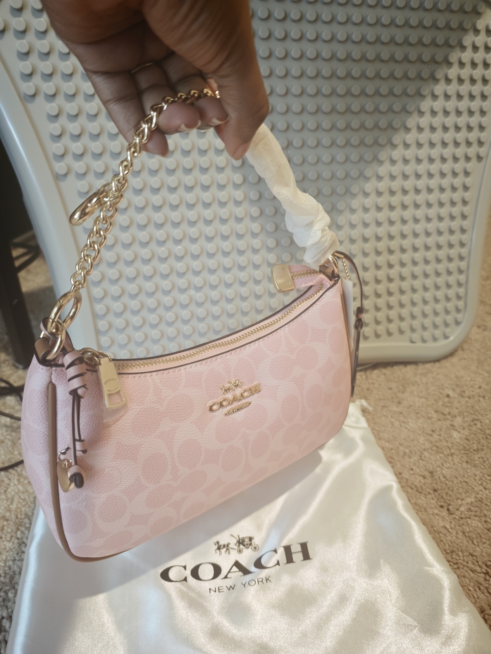 COACH TERI SHOULDER BAG IN SIGNATURE CANVAS CEA20 POWDER PINK - NWT! - Picture 2 of 8